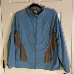 The North face zip up fleece jacket size large